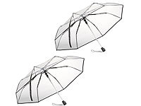 Carlo Milano 2er-Set Automatik-Taschenschirm mit transparentem Dach, Ø 100 cm; Transparente Regenschirme Transparente Regenschirme Transparente Regenschirme Transparente Regenschirme 